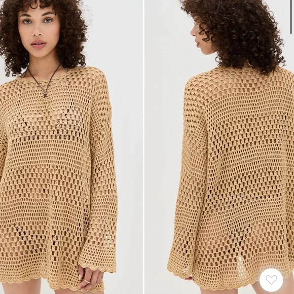 Mumu Tan Crochet Dress/Cover Up - Picture 3 of 3